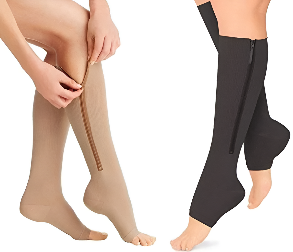 Zippered Compression Socks Support Stockings 20-30 mmHg - Belvarden (5)