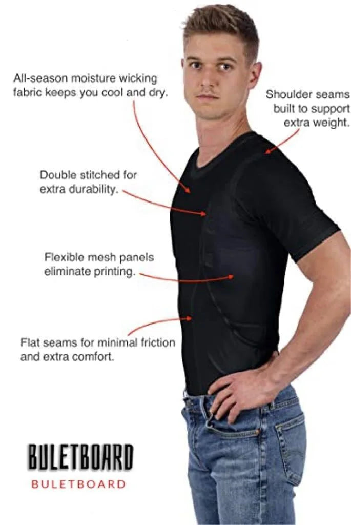 Men/women's Concealed Leather Holster T-shirt - Belvarden (4)