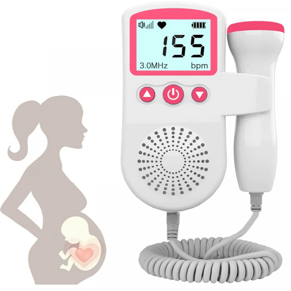 Fetal Doppler Heart Rate Monitor Home Pregnancy Baby Fetal Heart Rate Sound Detector - Belvarden